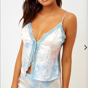 Frankie’s Bikinis Juliet Lace Cami - silk funfetti
